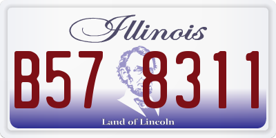 IL license plate B578311