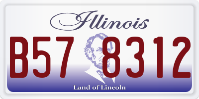 IL license plate B578312