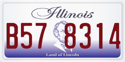 IL license plate B578314