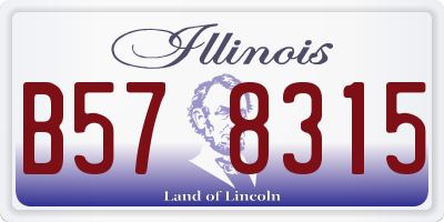 IL license plate B578315