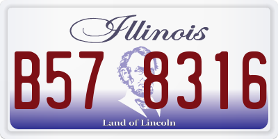 IL license plate B578316