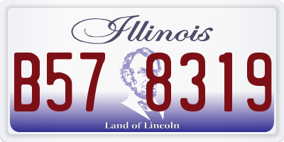 IL license plate B578319