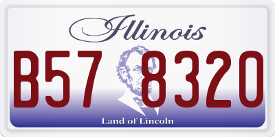 IL license plate B578320