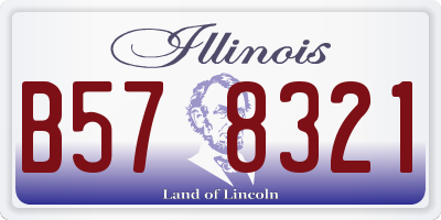 IL license plate B578321