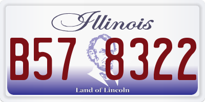 IL license plate B578322