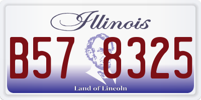 IL license plate B578325