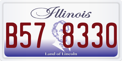 IL license plate B578330