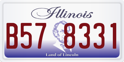 IL license plate B578331