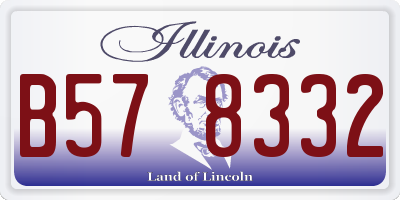 IL license plate B578332