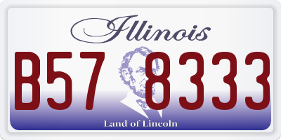 IL license plate B578333