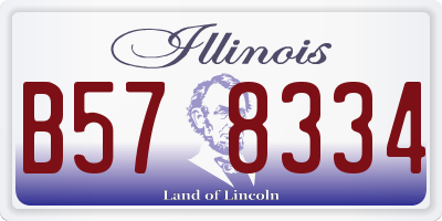 IL license plate B578334