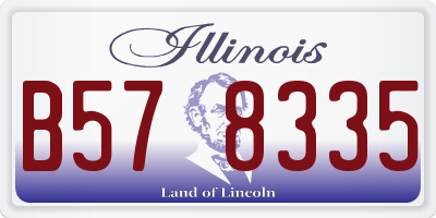IL license plate B578335