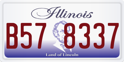 IL license plate B578337