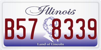 IL license plate B578339