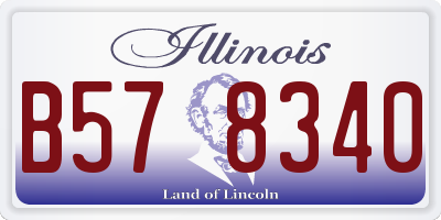IL license plate B578340