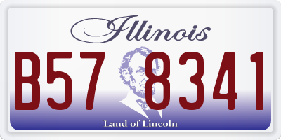 IL license plate B578341