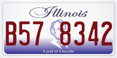 IL license plate B578342