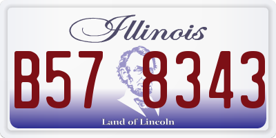 IL license plate B578343