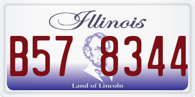 IL license plate B578344