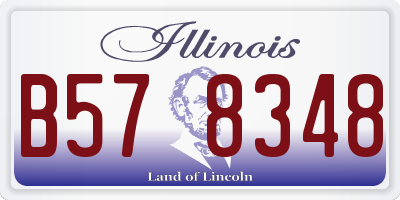 IL license plate B578348
