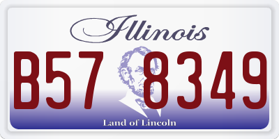 IL license plate B578349