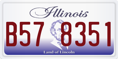 IL license plate B578351