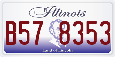 IL license plate B578353
