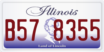 IL license plate B578355