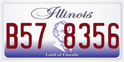IL license plate B578356