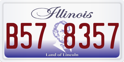 IL license plate B578357