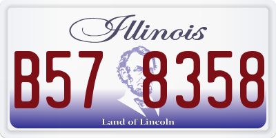 IL license plate B578358