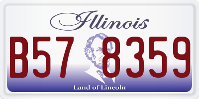 IL license plate B578359