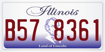 IL license plate B578361