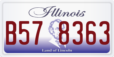 IL license plate B578363