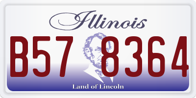 IL license plate B578364