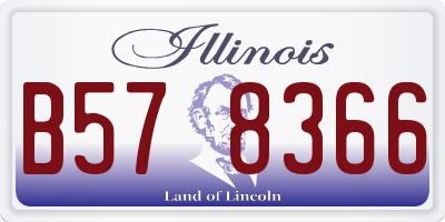 IL license plate B578366