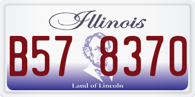 IL license plate B578370