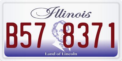 IL license plate B578371