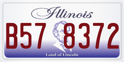 IL license plate B578372