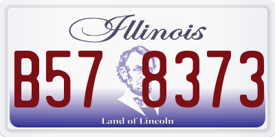 IL license plate B578373