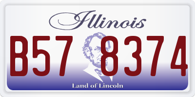 IL license plate B578374