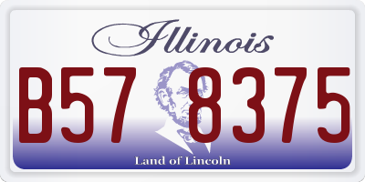 IL license plate B578375