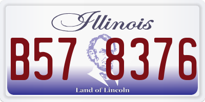 IL license plate B578376