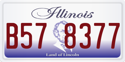 IL license plate B578377