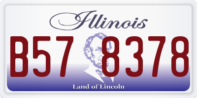 IL license plate B578378