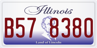 IL license plate B578380