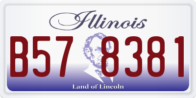 IL license plate B578381
