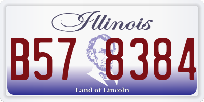 IL license plate B578384