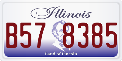 IL license plate B578385
