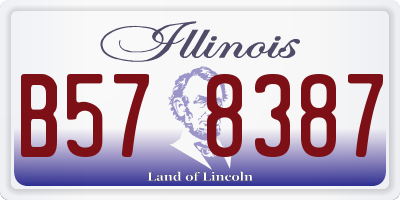 IL license plate B578387